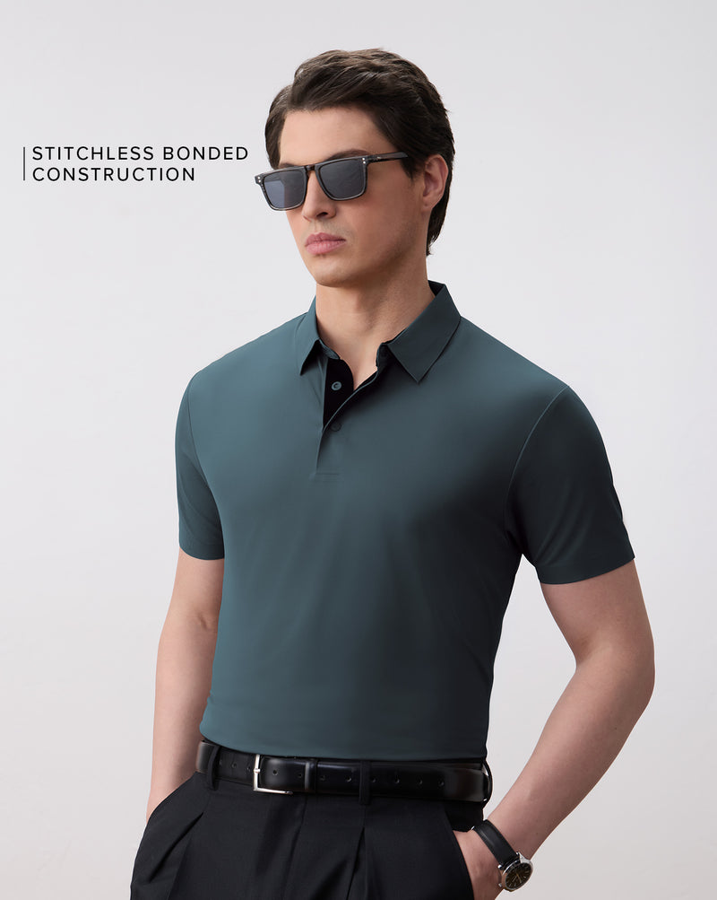 The Stitchless Polo Teal