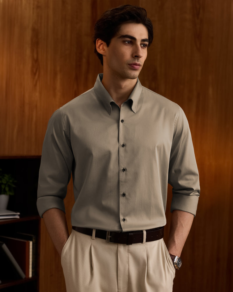 The Hidden Button Down Shirt Chocolate