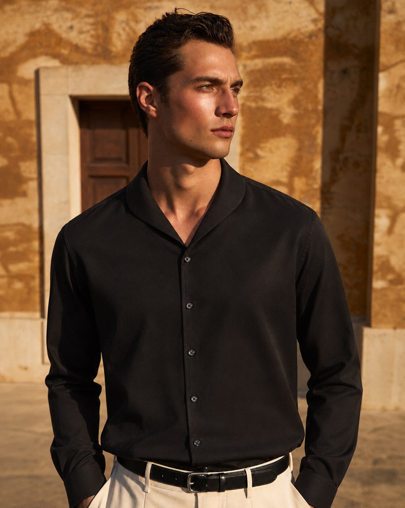 The Drape Runway Shirt Black