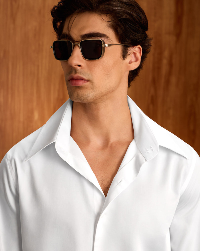 The European Collar Shirt White