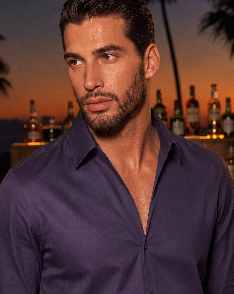 The Evening Signature V Neck Shirt Eclipse