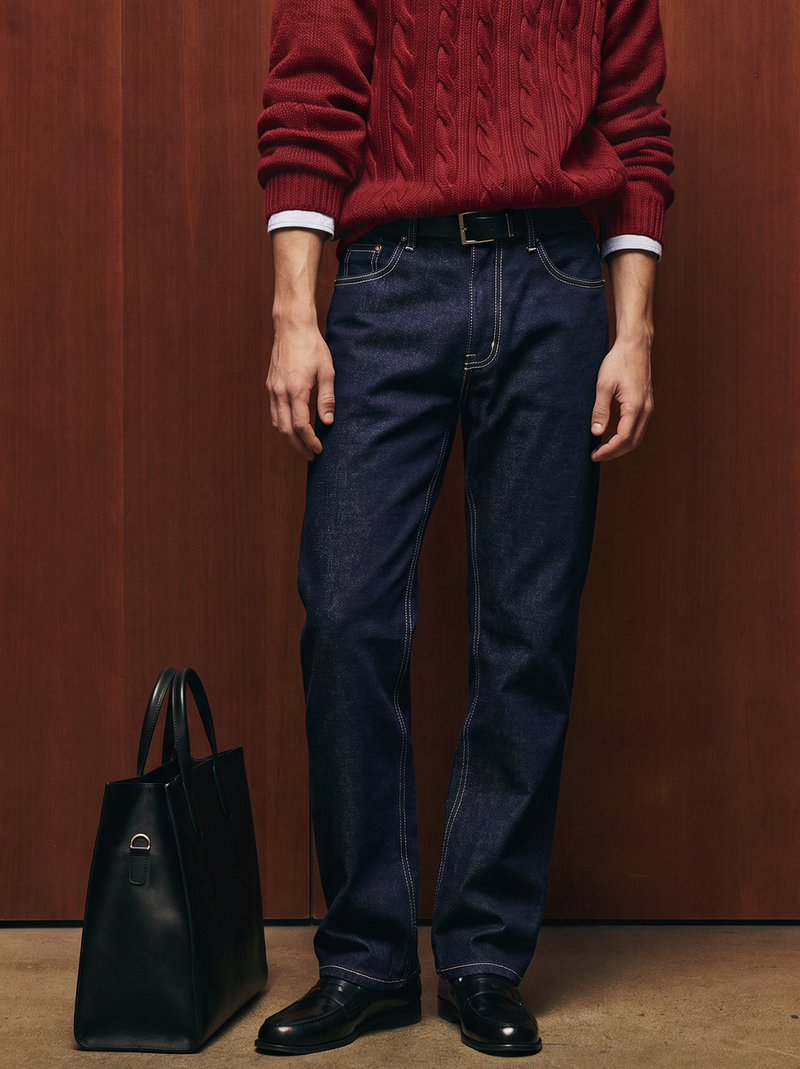 The Classic Textured Indigo Denim