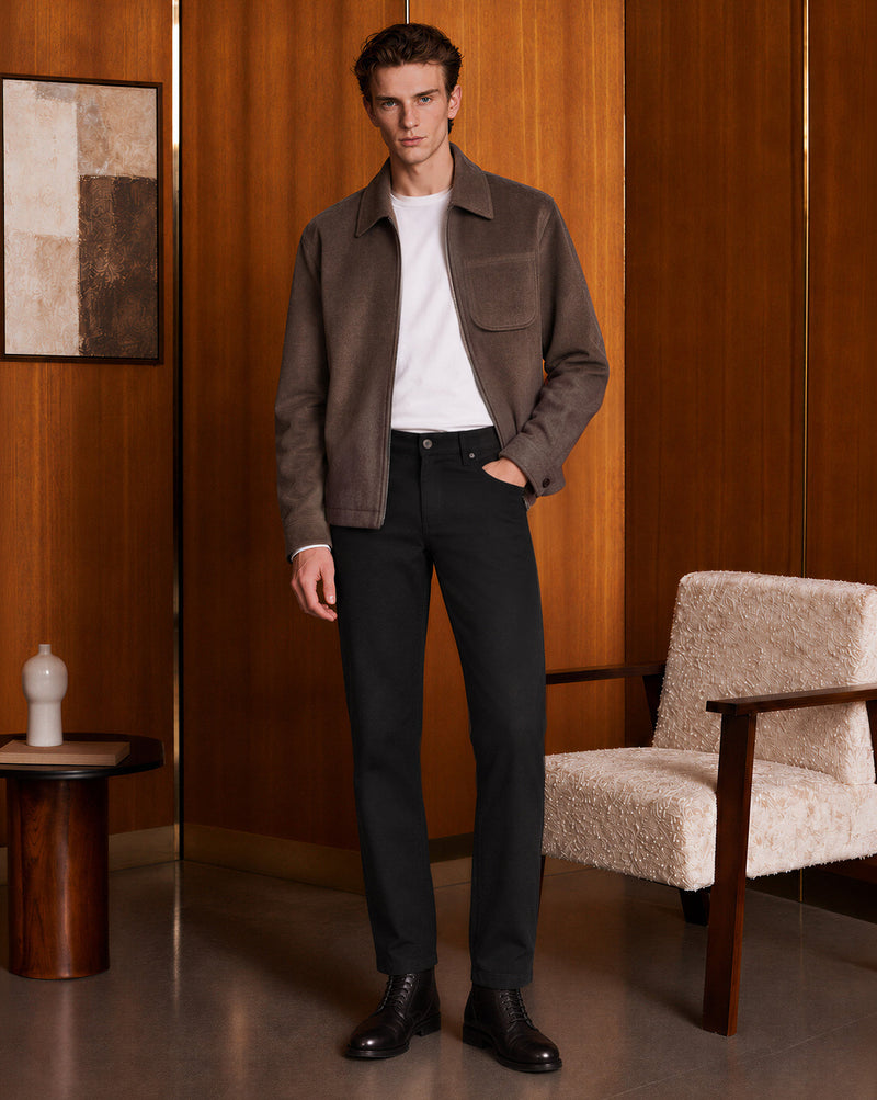 The Textured Cotton Pant Charcoal