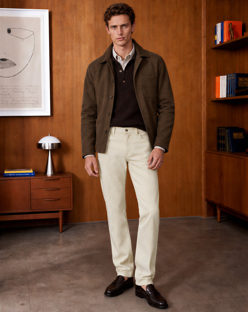 The Textured Cotton Pant Coastline