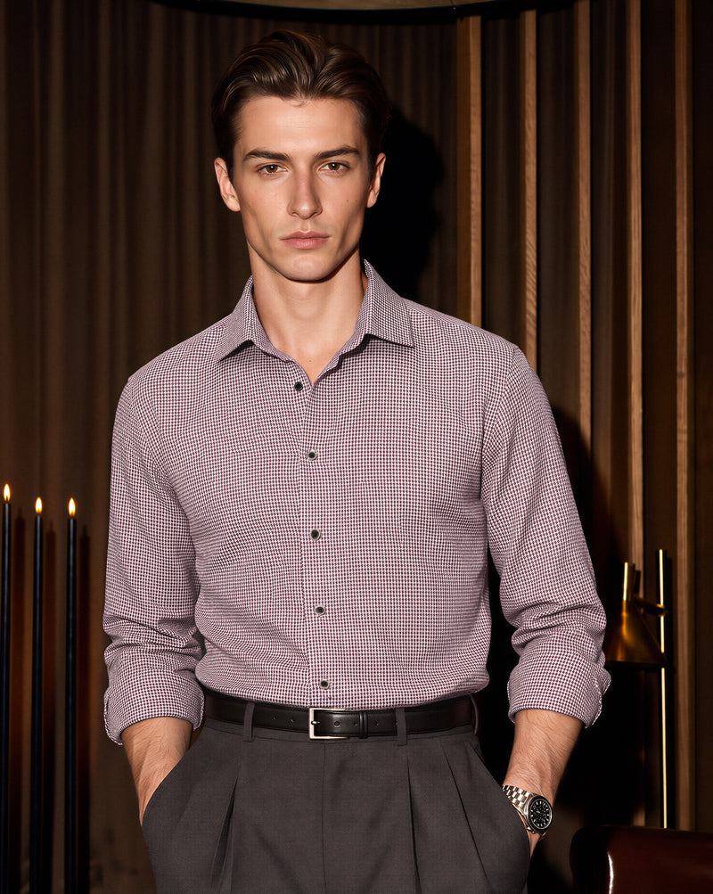 The Cardinal Houndstooth Dress Shirt