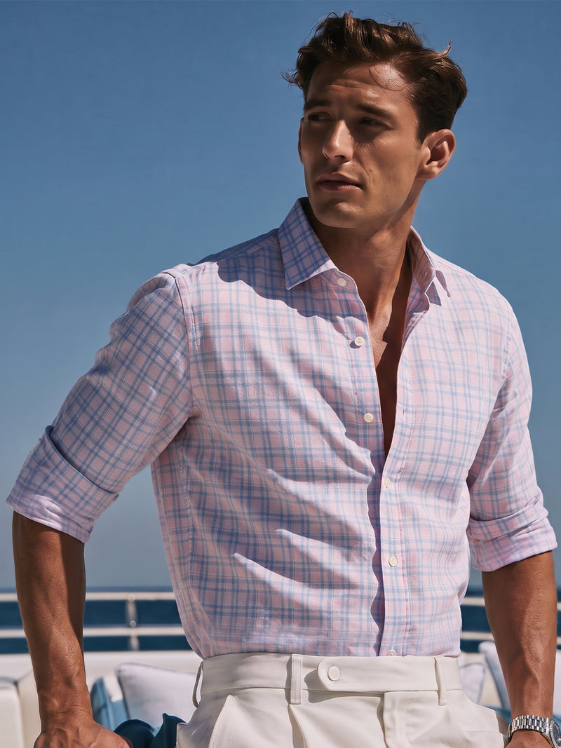 The Crownline Pinkport Checks Dress Shirt