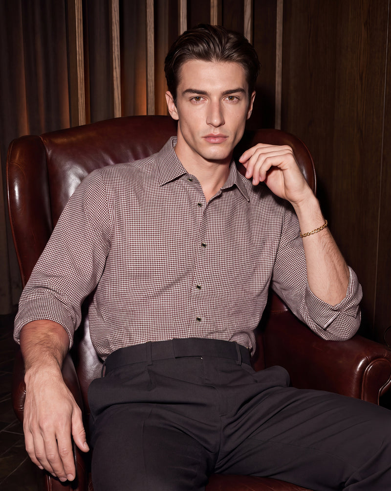 The Burlwood Houndstooth Dress Shirt