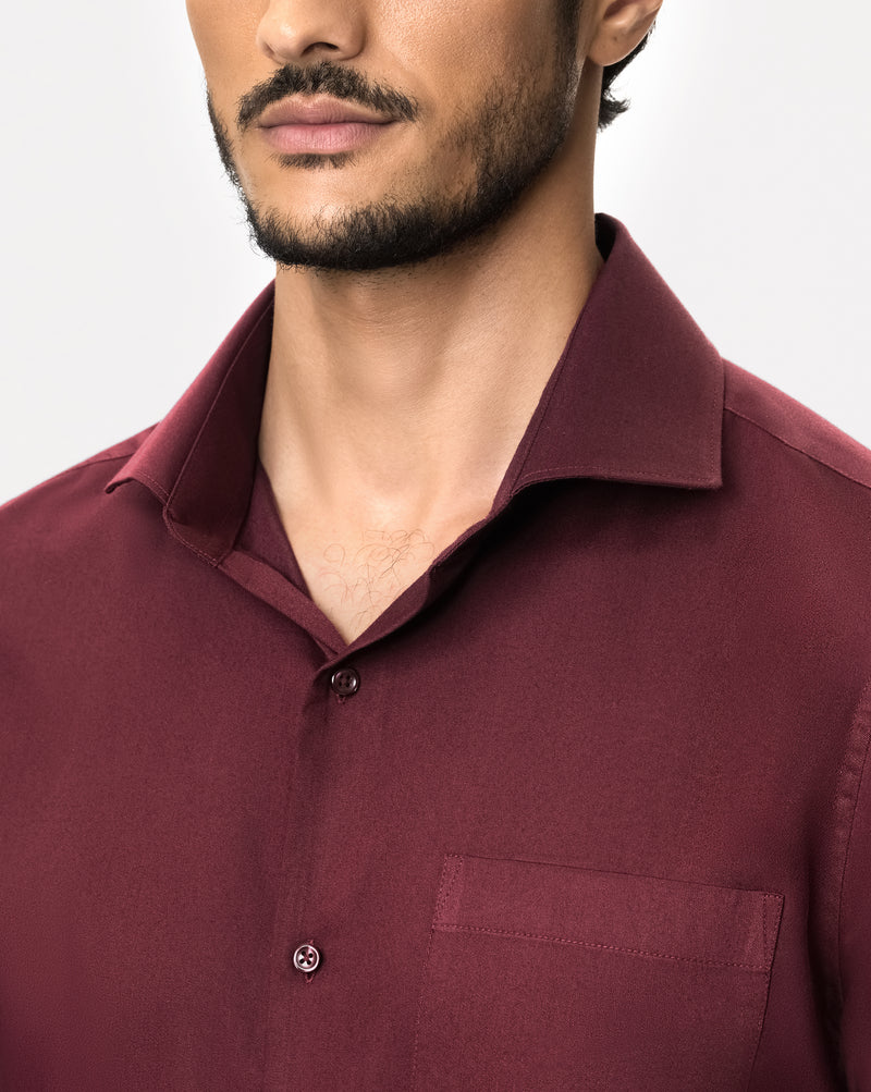 The Bamboo Dress Shirt Mahogany