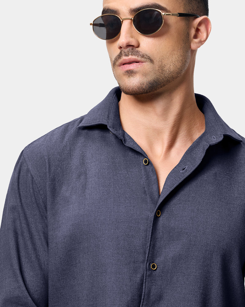 The Heritage Flannel Shirt Navy