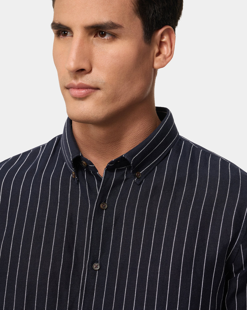 The Riviera Linen Stripes Shirt