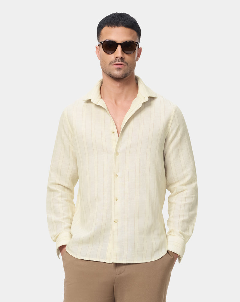 The Rosé Linen Stripes Shirt