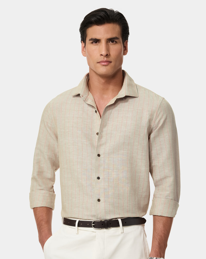 The Verona Linen Stripes Shirt