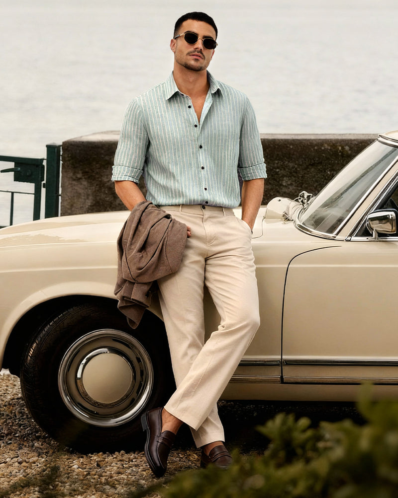 The Valencia Linen Stripes Shirt