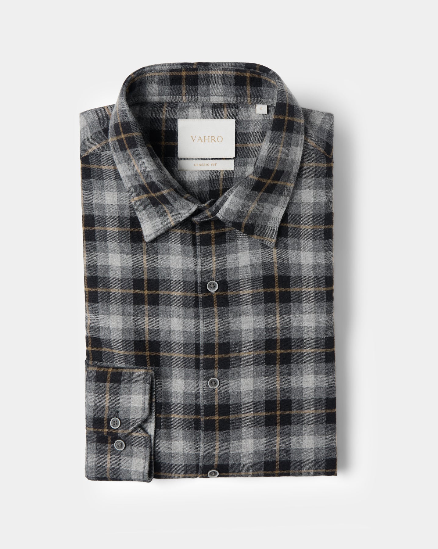 Buy Men's Charcoal Heritage Flannel Checks Shirt | Timeless Winter