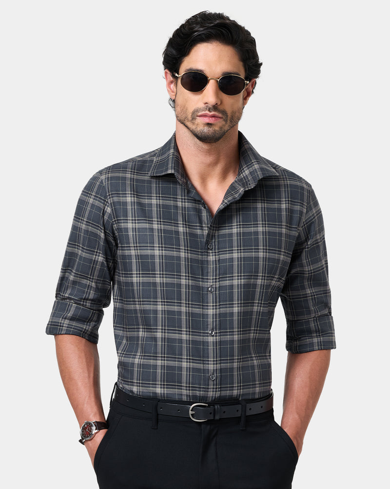 The Crownline Stonefield Checks Dress Shirt