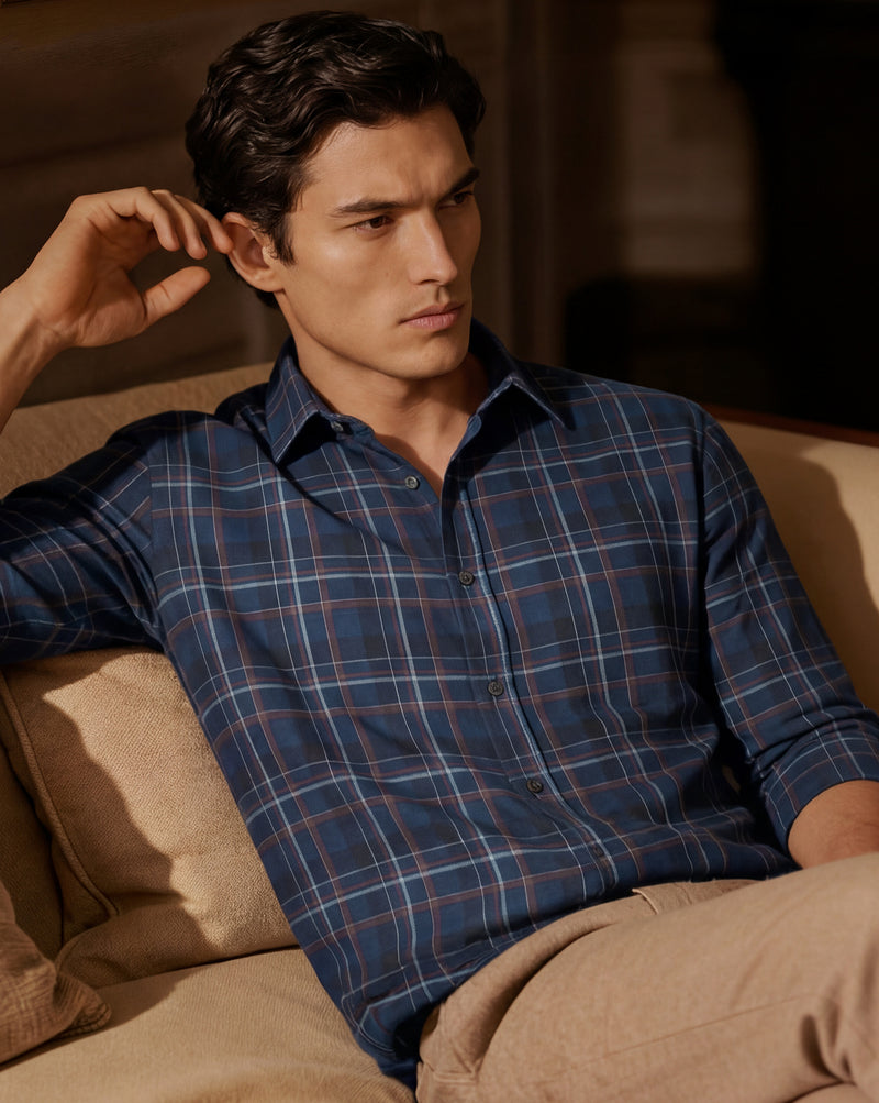 The Crownline Terra Marina Checks Dress Shirt