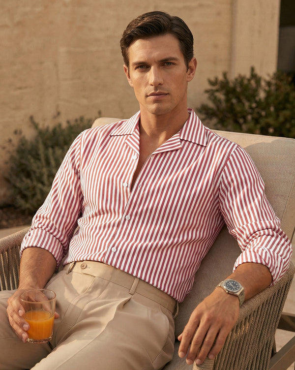 The Saint-Tropez Cuban Red Stripe Shirt