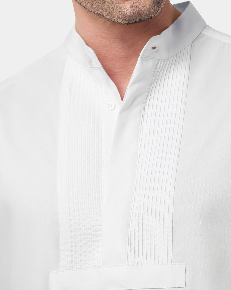 The Half Pintuck Placket Runway Shirt Off White