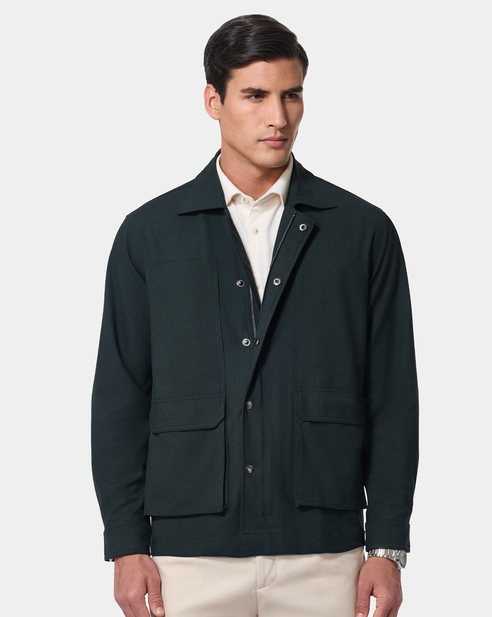 Rainforest Green Stretch Shacket | Active Men’s Layer – Vahro