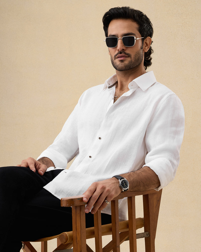 The Classic White 100% Linen Shirt