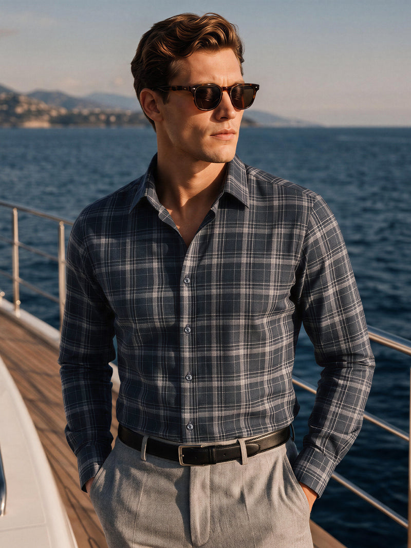 The 100% Giza Cotton Stonefield Checks Shirt