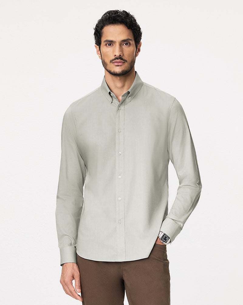 The Pinpoint Oxford Shirt Light Green