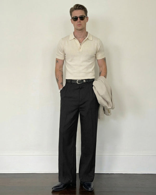 The Relaxed Savile Stripe Runway Pant