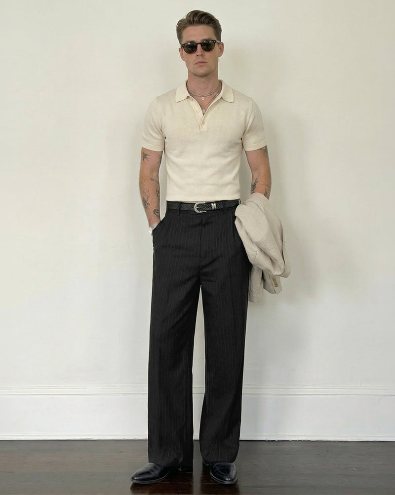 The Relaxed Savile Stripe Runway Pant