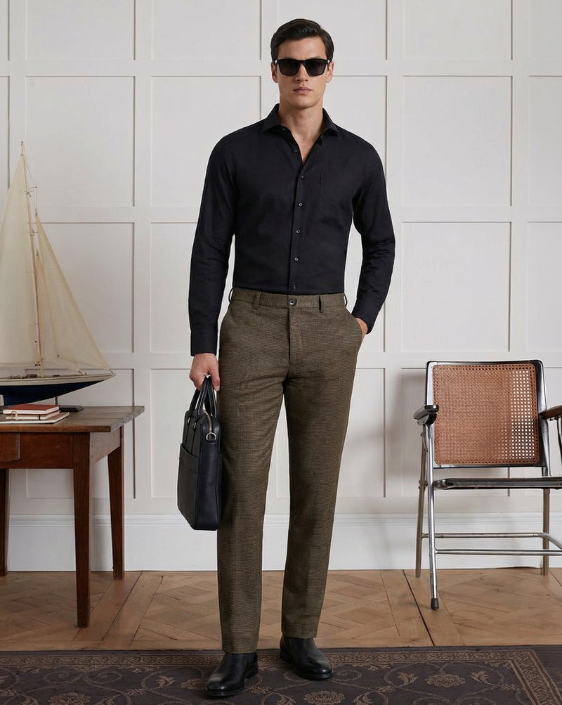 The Brunel Houndstooth Tailored Pant