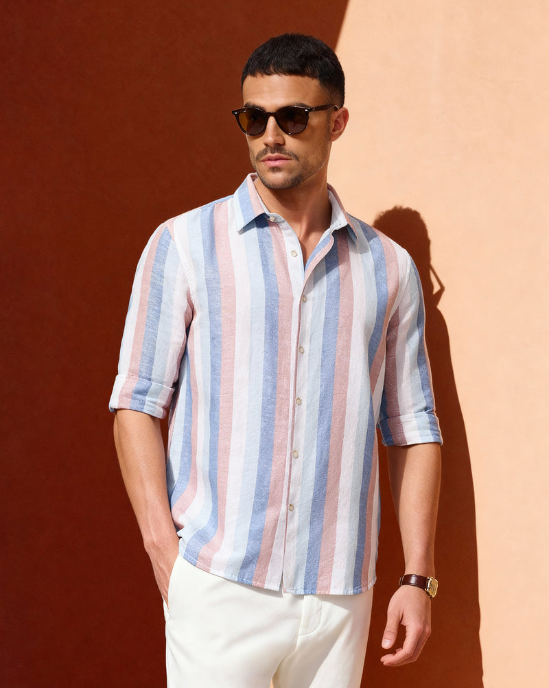 The Caprice Linen Stripes Shirt