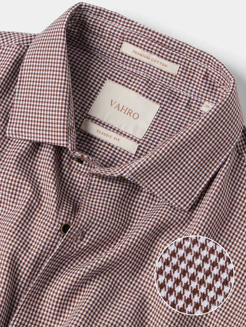 The Burlwood Houndstooth Dress Shirt