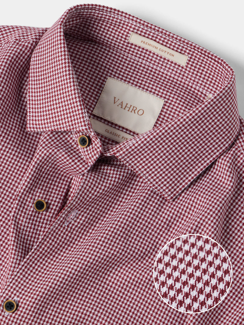 The Cardinal Houndstooth Dress Shirt