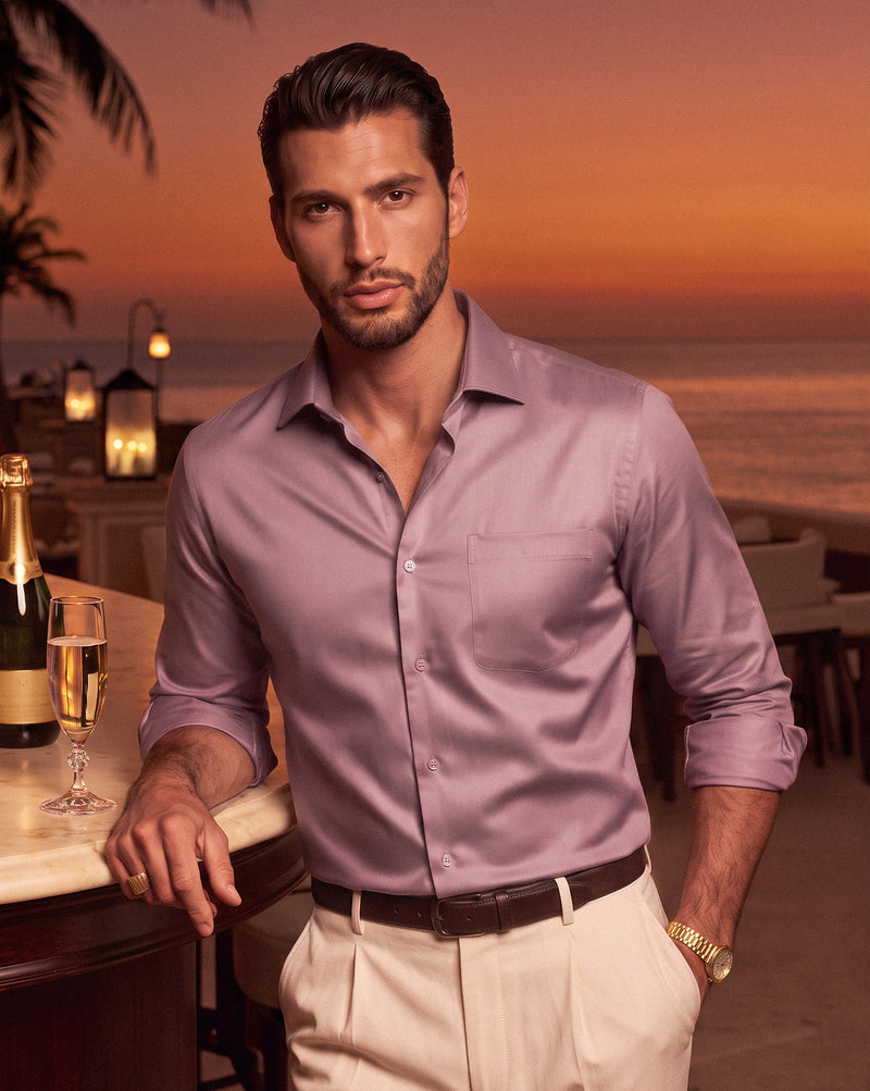 The Evening Bamboo Shirt Deep Lavender